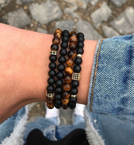 Men Bracelet Sets Trendy Handmade Classi