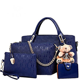 2023 New fashion handbags embossed four piece ladies bag shoulder diagonal handbag