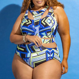Printed Plus Size Swimsuit Bikini