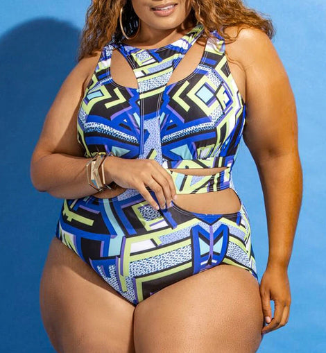 Printed Plus Size Swimsuit Bikini