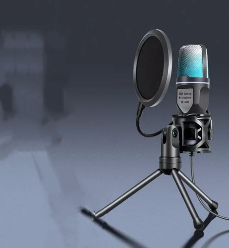 Clear Full RGB Capacitor Esports Gaming Desktop Microphone Computer Microphone