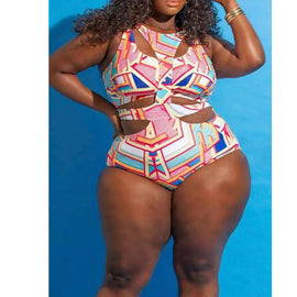 Printed Plus Size Swimsuit Bikini