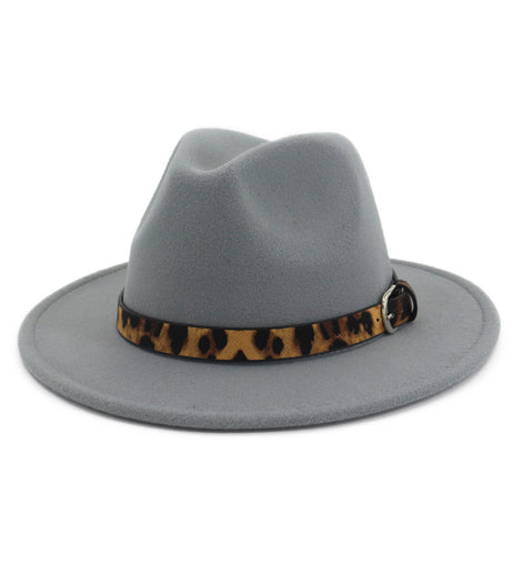 Fedora hat leopard print hat