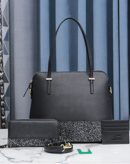 Portable Vintage Leopard Print Tote Bag Set