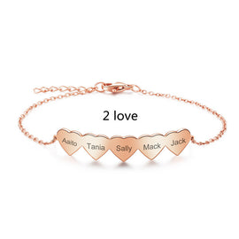 Ladies Glossy Titanium Steel Engraved Name Bracelet