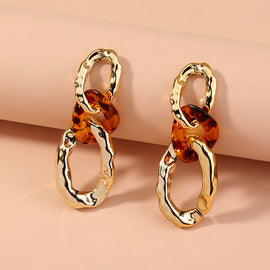 Leopard-print Resin Stud