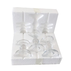 Glass Candle Holder Transparent Glass Set Candle Holder High Foot Crafts Wax Holder